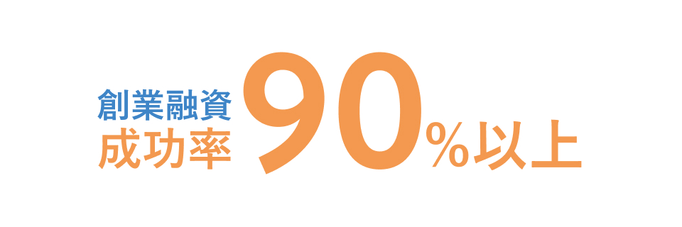 創業融資成功率90%以上