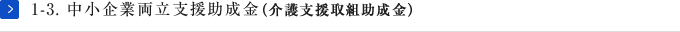 1-3. 中小企業両立支援助成金（介護支援取組助成金）
